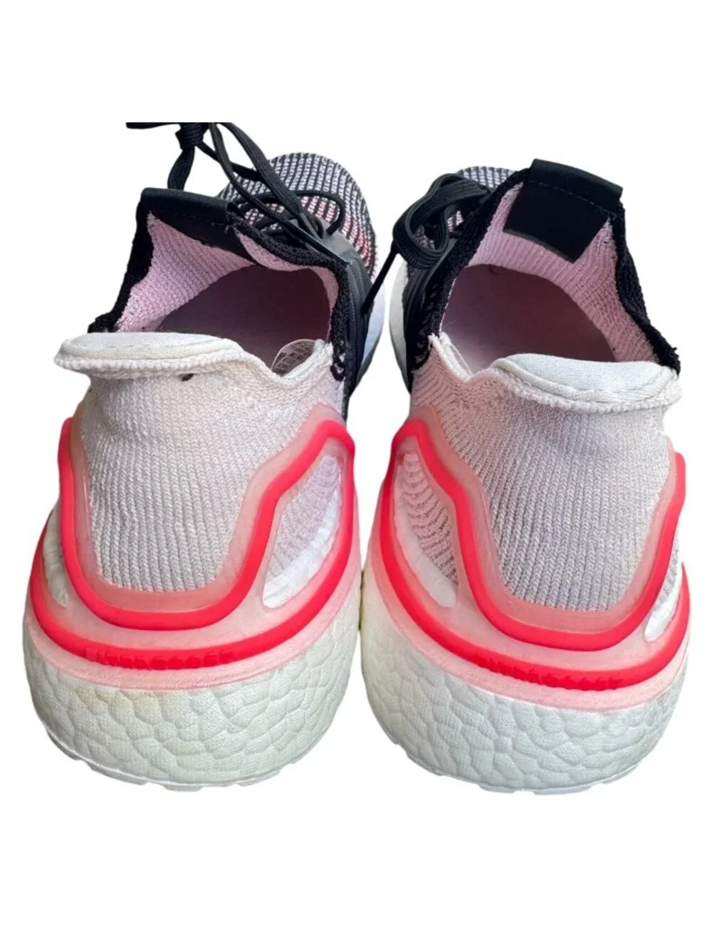 Adidas Ultraboost 19 Mens Running Shoes Sz 10 Black White Pink Primeknit Sneaker